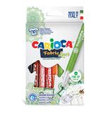 Маркеры для ткани CARIOCA (Италия) "Fabric", 10 цветов, круглый наконечник 2,6 мм, 42909