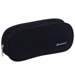Пенал-косметичка BRAUBERG овальный, полиэстер, Black, 22х9х5 см, 229271