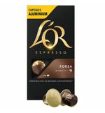 Кофе в алюминиевых капсулах L'OR Espresso Forza для кофемашин Nespresso, 10шт*52г, ш/к 57934, 4028605