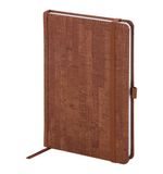 Ежедневник недатированный А5 (138x213мм), BRAUBERG Wood, 136л, кожзам, резинка, корич, 111676