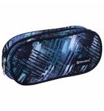 Пенал-косметичка BRAUBERG овальный, полиэстер, Lines, 22х9х5 см, 229273