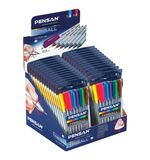 Ручки шариковые масляные PENSAN Triball Colored, НАБОР 8 шт., АССОРТИ, 1мм, линия 0,5мм, 1003/PVC8