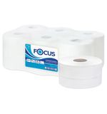 Бумага туалетная 170м, FOCUS (Система Т2) 2-сл, цвет белый, КОМПЛЕКТ 12рул, 5036904