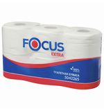 Бумага туалетная, спайка 6шт, 2-слойная (6х48м) Focus Extra, белая, 5042265, ш/к 00617