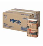 Полотенца бум. 250шт FOCUS (H2) Extra, 1-сл, белые, КОМПЛЕКТ 12пач, 24х21,5, Z-сложение, 5044994