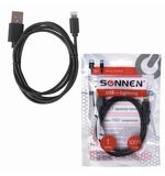 Кабель USB2.0-Lightning, 1м, SONNEN Economy, медь, для передачи данных и зарядки Iphon/Ipad, 513116