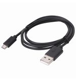 Кабель USB2.0-micro USB, 1м, SONNEN Economy, медь, для передачи данных и зарядки, черный, 513115