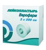 Лейкопластырь рулонный ВЕРОФАРМ, 3х500 см. тканевая основа, картонная коробка ш/к 008, 20024111