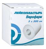 Лейкопластырь рулонный ВЕРОФАРМ, 4х500 см. тканевая основа, картонная коробка ш/к 022, 20024113