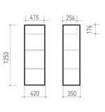Шкаф металлический для документов BRABIX "КBS-023Т", (в1253*ш420*г350мм;27,5кг), 2 отделения, сварной, 291155