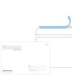 Конверты С4 (229х324мм), отрывная лента, Куда-Кому, 100г/м2, КОМПЛЕКТ 50 шт., BRAUBERG, 112185, С4НПс-50