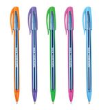 Ручка шариковая масляная BRAUBERG "BOMB GT Color", СИНЯЯ, прорезиненный корпус ассорти, узел 0,7 мм, линия письма 0,35 мм, 143346