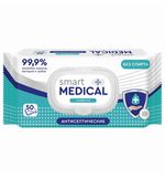 Антисептические салфетки влажные 50 штук SMART MEDICAL, без спирта, крышка-клапан, ш/к 20345, 72034