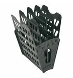 Лоток для бумаг веерный STAFF 5-ти секционный, 4 отделения, сетчатый, черный, 23хххх