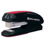 Степлер №24/6, 26/6 BRAUBERG "Extra", до 30 листов, черно-красный, 229085