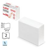 Полотенца бумажные (1 пачка 200 листов) LAIMA (H2) PREMIUM UNIT PACK, 2-слойные, 24х21,6 см, Z-сложение, 112139