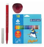 Фломастеры CENTROPEN "Perfect", 18 цветов, ширина линии 2-3 мм, смываемые, невысыхающие, 7 2510 1885