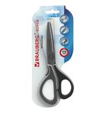 Ножницы BRAUBERG SUPER, 175 мм, серо-черные, 2-х сторонняя заточка, 237295