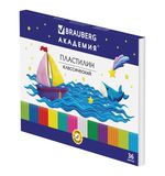 Пластилин классический BRAUBERG, 36 цветов, 720 г, со стеком, ВЫСШЕЕ КАЧЕСТВО, 105901