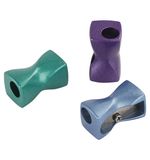 Точилка BRAUBERG "ZigZag", металлическая, корпус ассорти, 228457