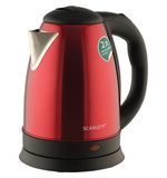 Чайник SCARLETT SC-EK21S76, 2 л, 1800Вт, закрытый нагревательный элемент, сталь, красный