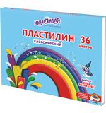 Пластилин классический ЮНЛАНДИЯ "ЮНЫЙ ВОЛШЕБНИК", 36 цветов, 720 г, со стеком,ВЫСШЕЕ КАЧЕСТВО,105900