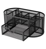 Подставка-органайзер металлическая BRAUBERG, 9 секций, 105х220х110 мм, черная, 237418