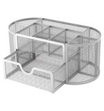 Подставка-органайзер металлическая BRAUBERG, 9 секций, 105х220х110 мм, серебро, 237419