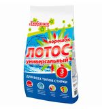 Стиральный порошок автомат 3кг ЛЮБАША "ЛОТОС", для всех типов тканей, 605569