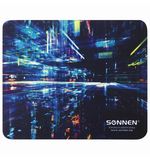 Коврик для мыши SONNEN "SINGULARITY", резина+ткань, 220х180х3 мм, 513293