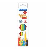 Карандаши цветные пластиковые BRAUBERG PREMIUM, 6 цветов, шестигранные, грифель мягкий 3 мм, 181665
