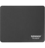 Коврик для мыши SONNEN "BLACK", резина+ткань, 220х180х3 мм, 513309