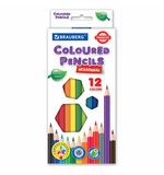 Карандаши цветные BRAUBERG PREMIUM, 12 цветов, шестигранные, грифель мягкий 3,3 мм, 181656