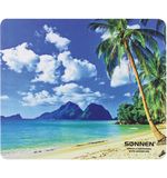 Коврик для мыши SONNEN "BEACH", резина+ткань, 260х220х3 мм, 513294