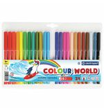 Фломастеры 24 ЦВЕТА CENTROPEN "Colour World", трехгранные, смываемые, вентил.колпачок, 7550/24TP, 7 7550 2484