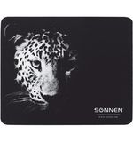 Коврик для мыши SONNEN "LEOPARD", резина+ткань, 220х180х3 мм, 513314