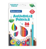 Карандаши цветные акварельные BRAUBERG PREMIUM AQUARELLE, 36 цветов, грифель мягкий 4 мм, 181674
