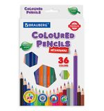 Карандаши цветные BRAUBERG PREMIUM, 36 цветов, шестигранные, грифель мягкий 3,3 мм, 181659