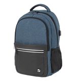 Рюкзак BRAUBERG URBAN универсальный, с отд. для ноутбука, USB-порт, Denver, син, 46х30х16 см, 229893