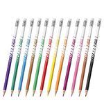 Карандаши цветные стираемые с резинкой 12 ЦВЕТОВ BIC "Kids Evolution Illusion", круглые, 987868