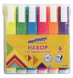 Набор текстовыделителей ЮНЛАНДИЯ 6 шт., АССОРТИ, "COLORSTAR", линия 1-4 мм, 151709