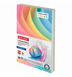 Бумага цветная BRAUBERG, А4, 80г/м, 250 л, (5цв.х50л), пастель, для офисной техники, 112463