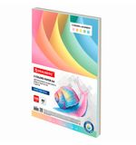 Бумага цветная BRAUBERG, А4, 80г/м, 100 л, (5цв.х20л), пастель, для офисной техники, 112460
