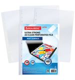 Папки-файлы перфорированные А4 BRAUBERG "EXTRA 600", КОМПЛЕКТ 100 шт., матовые, 60 мкм, 229664