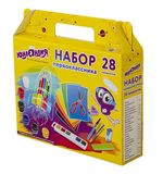 Набор школьных принадлежностей в подарочной коробке ЮНЛАНДИЯ "ПЕРВОКЛАССНИК", 28 предметов, 880119
