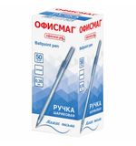 Ручка шариковая ОФИСМАГ i-STICK, СИНЯЯ, пишущий узел 0,7мм, линия письма 0,35мм, 143227, BP228