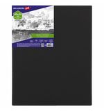 Холст на подрамнике черный BRAUBERG ART CLASSIC, 40х50см, 380 г/м, хлопок, мелкое зерно, 191651
