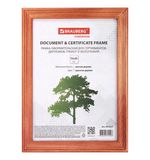 Рамка 15х20 см, дерево, багет 18 мм, BRAUBERG Pinewood, красное дерево, стекло, подставка, 391217