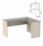 Стол компактный ЧАСТЬ 2 "Арго" (ш1400*г1200*в760 мм), правый, ясень шимо, А-204.60, ш/к32969