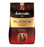 Кофе в зернах AMBASSADOR "Platinum", 100% арабика, 1 кг, вакуумная упаковка, ш/к 27105